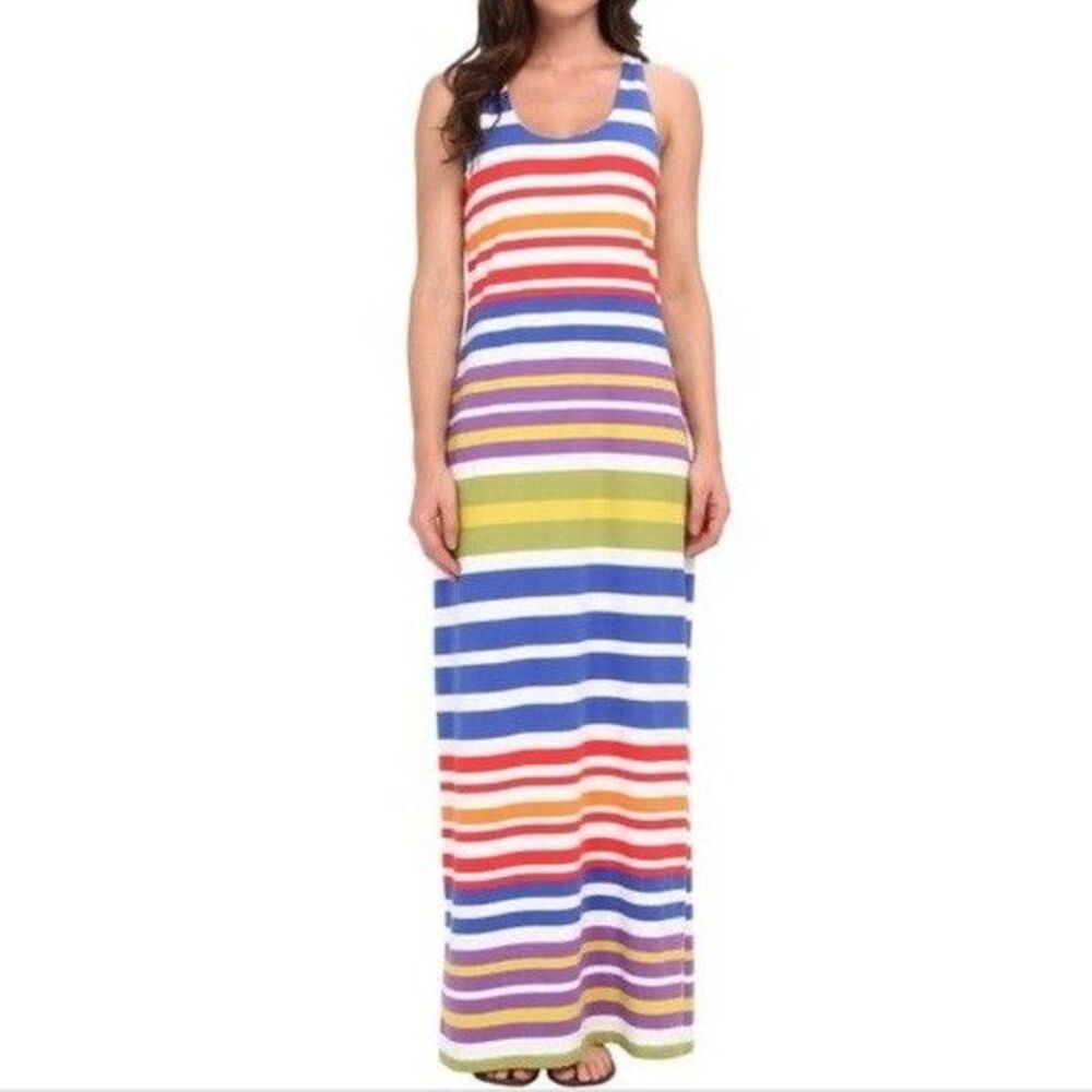 Tommy Bahama Striped Maxi Dress Sleeveless Women's Size MEDIUM